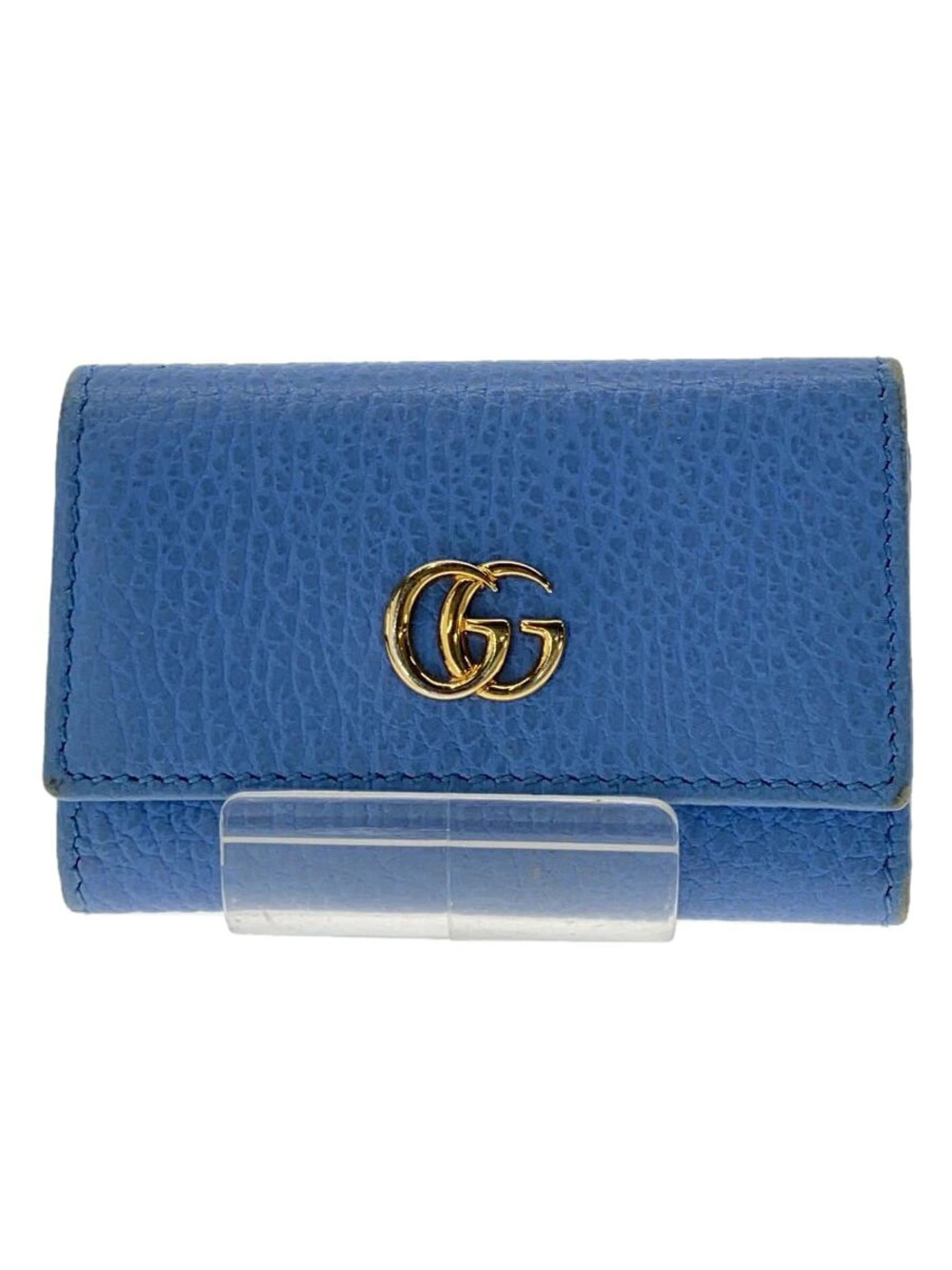 Gucci Key Case Wallet Leather Blue